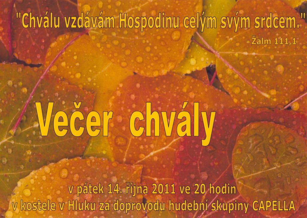 Večer chval v Hluku - 14. října 2011