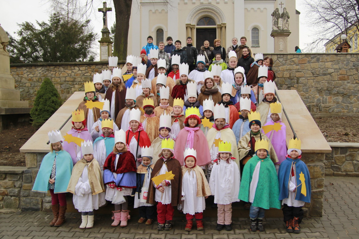 Tříkrálová sbírka v Ostrožské Lhotě v roce 2014