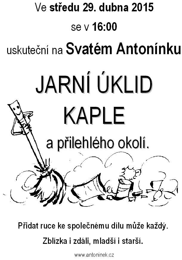 Jarní úklid na Antonínku - středa 29. dubna 