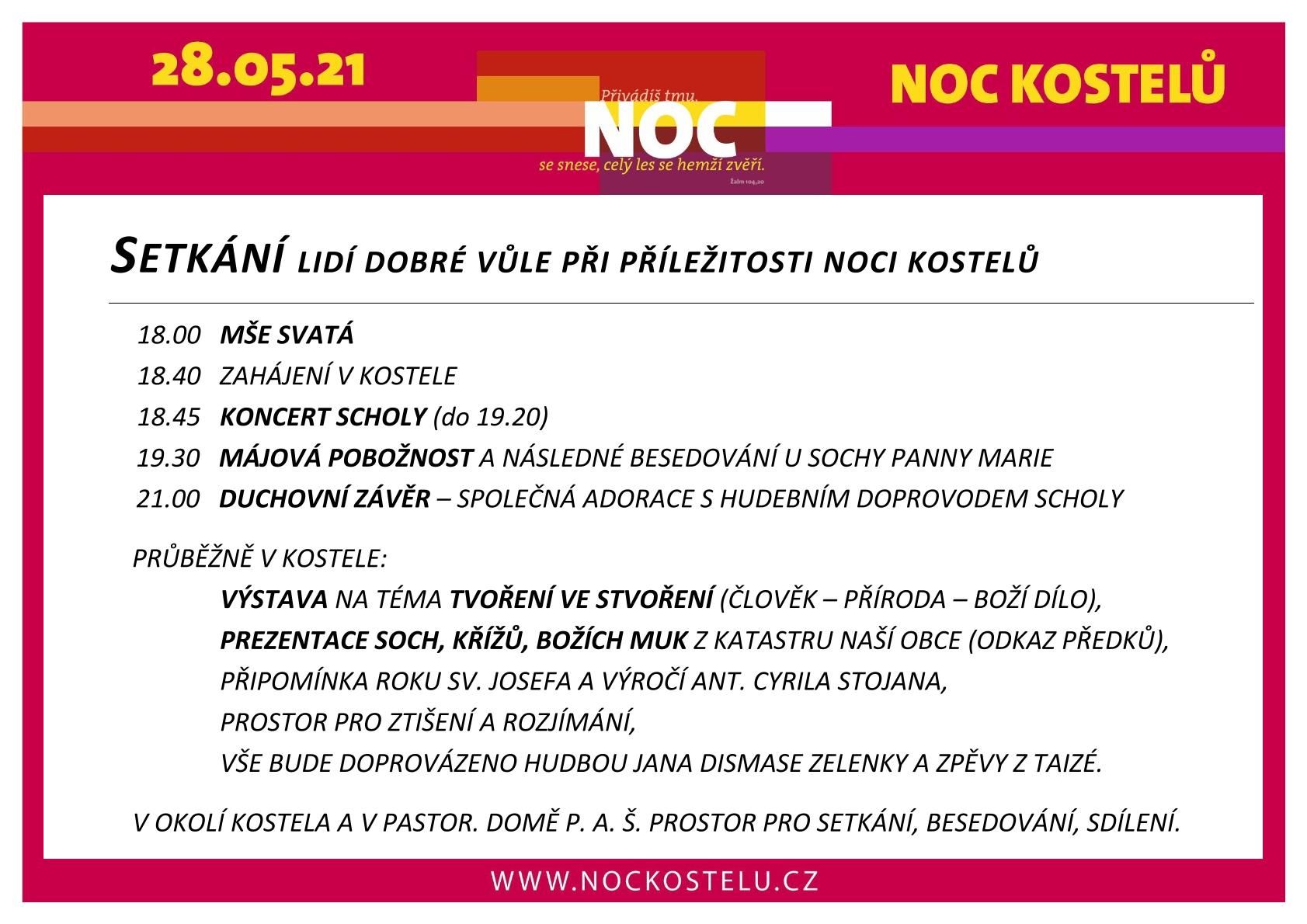 Noc kostelů - 28. 5. 2021 