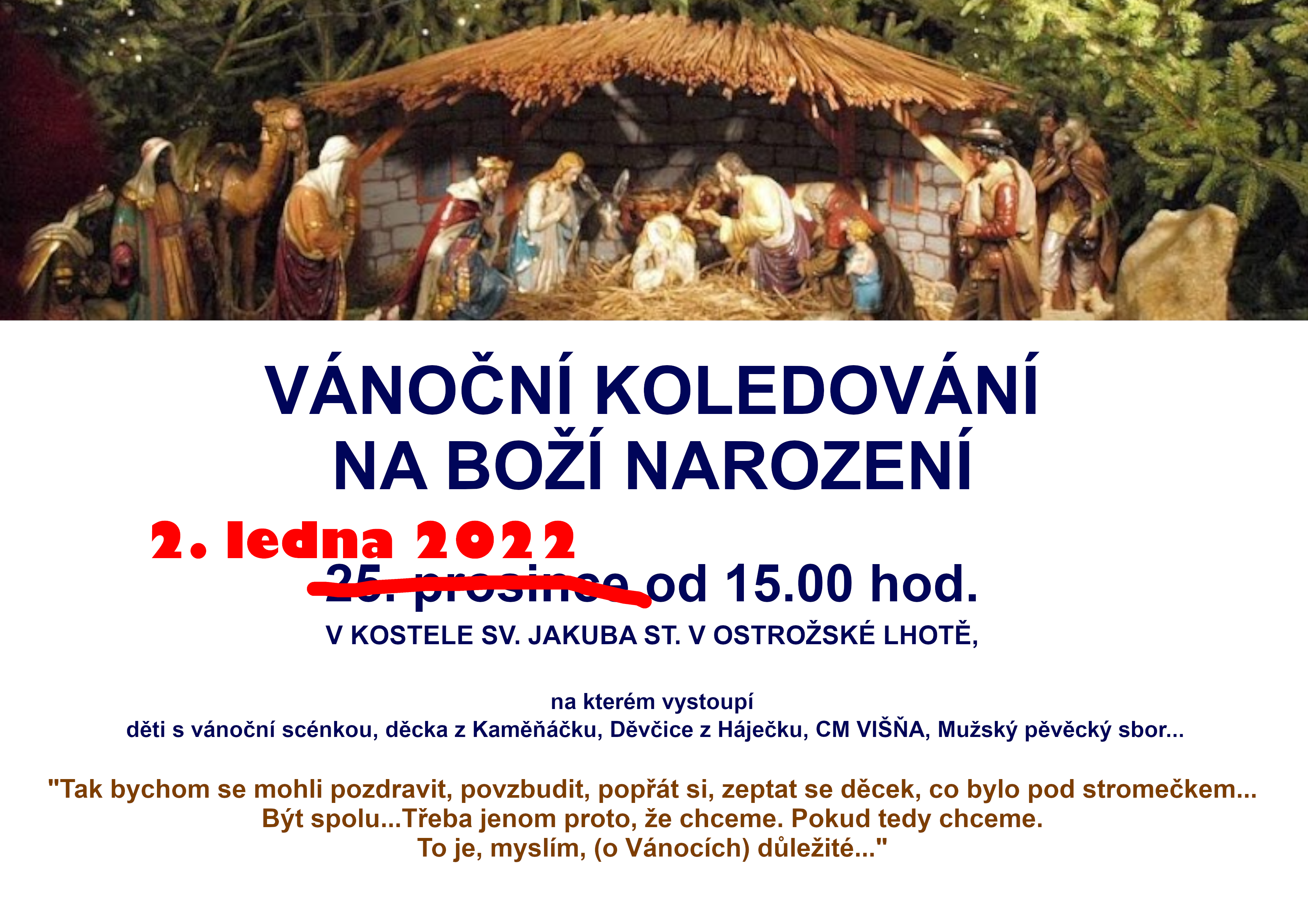 Vánoční koledování 2. 1. 2022