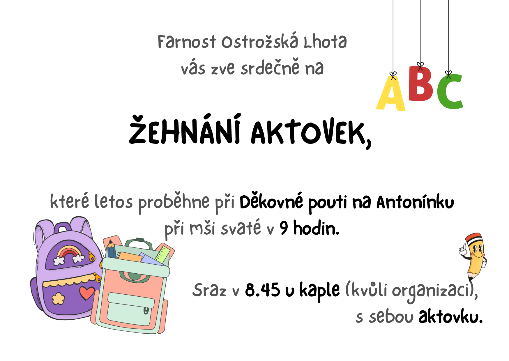 Žehnání aktovek