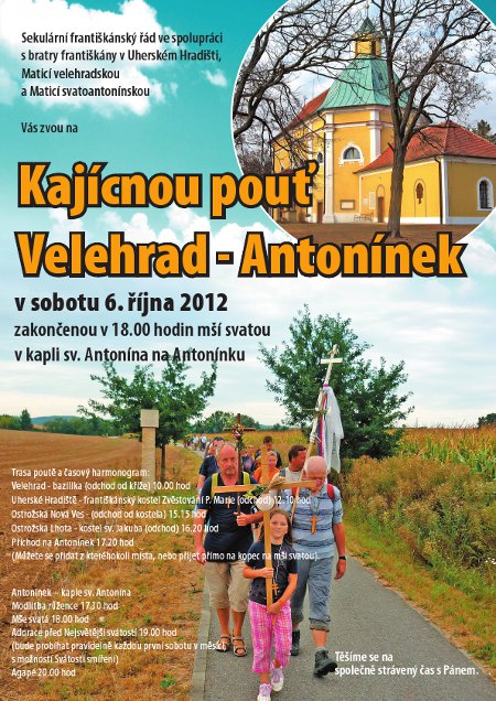 Kajícná pouť z Velehradu na Sv. Antonínek